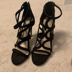 Black suede Aldo heels